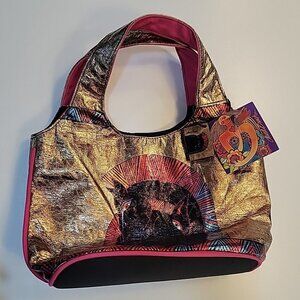 NWT Laurel Burch Embracing‎ Horses Foiled CrossBody M /L Tote Bag NEW